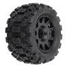 Badlands MX 1.85" All-Terrain Truck Tires (4) Mounted on Raid Black 12mm Hex Wheels for Granite GROM 4x4 Front or Rear