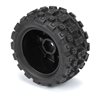 Badlands MX 1.85" All-Terrain Truck Tires (4) Mounted on Raid Black 12mm Hex Wheels for Granite GROM 4x4 Front or Rear