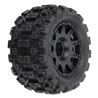 Badlands MX 1.85" All-Terrain Truck Tires (4) Mounted on Raid Black 12mm Hex Wheels for Granite GROM 4x4 Front or Rear
