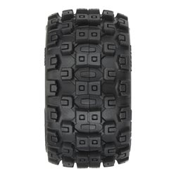 Badlands MX 1.85" All-Terrain Truck Tires (4) Mounted on Raid Black 12mm Hex Wheels for Granite GROM 4x4 Front or Rear