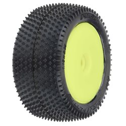 Pro-Line Racing 1/18 Prism Rear Carpet Mini-B Tires Mounted 8mm Yellow Wheels (2)