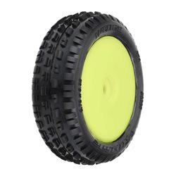 Pro-Line Racing 1/18 Wedge Front Carpet Mini-B Tires Mounted 8mm Yellow Wheels (2)