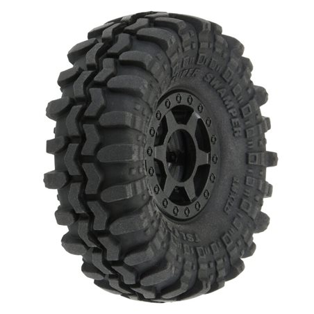 1/24 Super Swamper F/R 1.0 Tires MTD 7mm Blk (4)