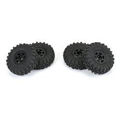 1/24 Super Swamper F/R 1.0 Tires MTD 7mm Blk (4)