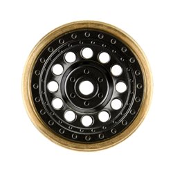 1/24 Rock Shooter Brass F/R 1.0 7mm Whl (2) Blk