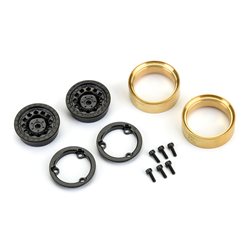 1/24 Rock Shooter Brass F/R 1.0 7mm Whl (2) Blk