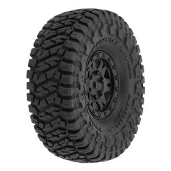 Toyo Open Country R/T Trail 1.0" Tires Mounted on Mini Impulse Black Internal Bead-Loc 7mm Hex Wheels (4) for SCX24 Front or Rea