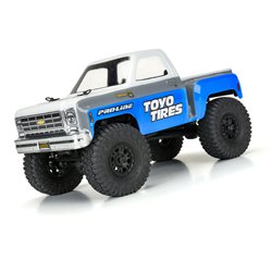 Toyo Open Country R/T Trail 1.0" Tires Mounted on Mini Impulse Black Internal Bead-Loc 7mm Hex Wheels (4) for SCX24 Front or Rea