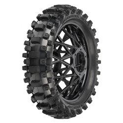 Dunlop Geomax MX33 V2 Bead CR4 Rear Tire MTD Bullyspoke Black: Promoto-MX