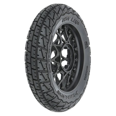 Hot Lap S3 Motorcycle Front Tire Mounted on Black Supermoto Wheel for Promoto-MX Front