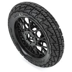 Hot Lap S3 Motorcycle Front Tire Mounted on Black Supermoto Wheel for Promoto-MX Front