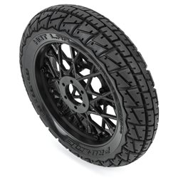 Hot Lap S3 Motorcycle Front Tire Mounted on Black Supermoto Wheel for Promoto-MX Front