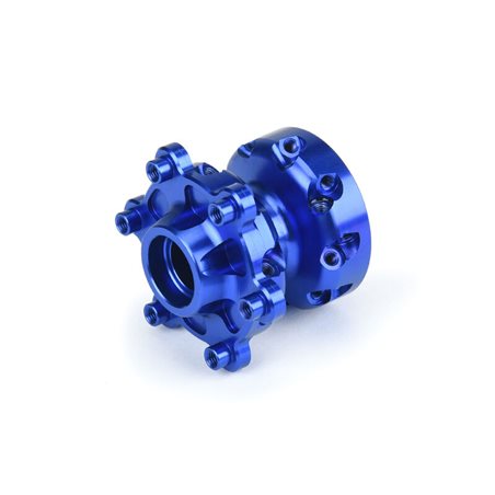 Pro-Spec Aluminum Front Hub, Blue: Promoto-MX