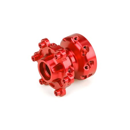 Pro-Spec Aluminum Front Hub, Red: Promoto-MX