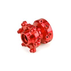 Pro-Spec Aluminum Front Hub, Red: Promoto-MX