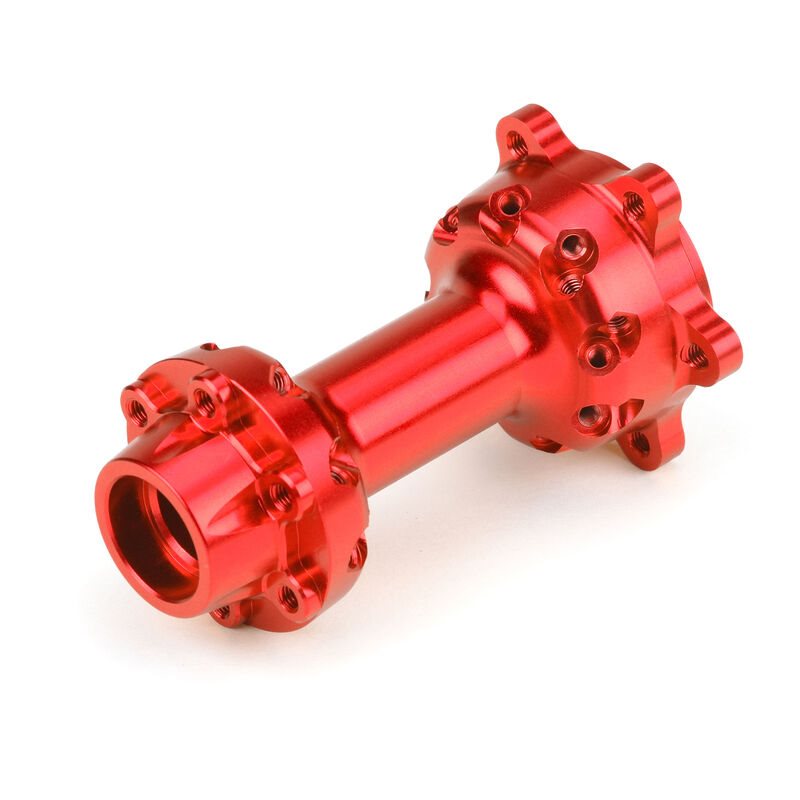 Pro-Spec Aluminum Rear Hub, Red: Promoto-MX