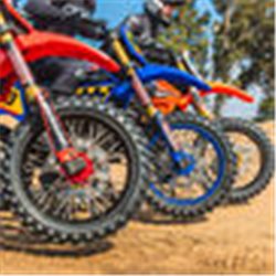 1/4 Pro-Spec Aluminum V2 Bead Front Wheel, Assembled, Black/Red: Promoto-MX