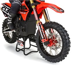 1/4 Pro-Spec Aluminum V2 Bead Front Wheel, Assembled, Black/Red: Promoto-MX