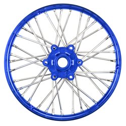 1/4 Pro-Spec Aluminum V2 Bead Front Wheel, Assembled, Blue: Promoto-MX