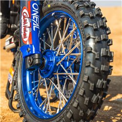 1/4 Pro-Spec Aluminum V2 Bead Front Wheel, Assembled, Blue: Promoto-MX