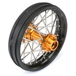 1/4 Pro-Spec Aluminum V2 Bead Rear Wheel, Assembled, Black/Gold: Promoto-MX