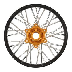 1/4 Pro-Spec Aluminum V2 Bead Rear Wheel, Assembled, Black/Gold: Promoto-MX
