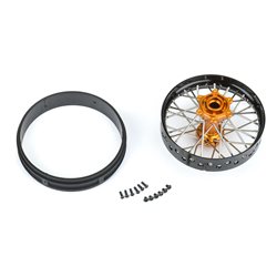 1/4 Pro-Spec Aluminum V2 Bead Rear Wheel, Assembled, Black/Gold: Promoto-MX