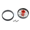 1/4 Pro-Spec Aluminum V2 Bead Rear Wheel, Assembled, Black/Red: Promoto-MX