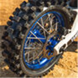 1/4 Pro-Spec Aluminum V2 Bead Rear Wheel, Assembled, Blue: Promoto-MX