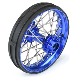 1/4 Pro-Spec Aluminum V2 Bead Rear Wheel, Assembled, Blue: Promoto-MX