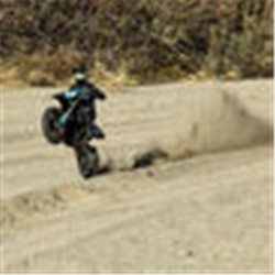 Roost MX Sand/Snow Paddle Motorcycle Tire Mounted on Black Wheel for Promoto-MX Rear