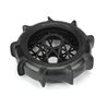 Roost MX Sand/Snow Paddle Motorcycle Tire Mounted on Black Wheel for Promoto-MX Rear