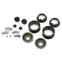 Black Rhino Armory Gunmetal 2.9" Aluminum Dual Offset (+5/+10) Wheels for Axial SCX6