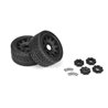 Menace HP 5.7 inches Street BELTED Tires Mounted on Raid Black 8x48 Removable 24mm Hex Wheels (2) for X-MAXX, KRATON 8S & Other 