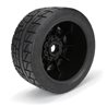 Menace HP 5.7 inches Street BELTED Tires Mounted on Raid Black 8x48 Removable 24mm Hex Wheels (2) for X-MAXX, KRATON 8S & Other 