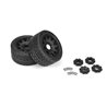 Menace HP 5.7 inches Street BELTED Tires Mounted on Raid Black 8x48 Removable 24mm Hex Wheels (2) for X-MAXX, KRATON 8S & Other 