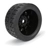 Menace HP 5.7 inches Street BELTED Tires Mounted on Raid Black 8x48 Removable 24mm Hex Wheels (2) for X-MAXX, KRATON 8S & Other 