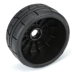 Menace HP BELTED Speed Run 1:8 Tires Mounted on Mach 10 Black 17mm Wheels (2) for Front or Rear