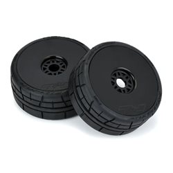 Menace HP BELTED Speed Run 1:8 Tires Mounted on Mach 10 Black 17mm Wheels (2) for Front or Rear