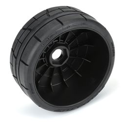 Menace HP BELTED Speed Run 1:8 Tires Mounted on Mach 10 Black 17mm Wheels (2) for Front or Rear