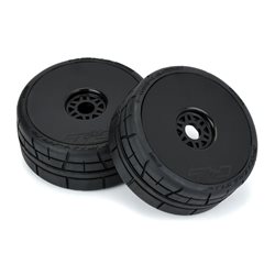 Menace HP BELTED Speed Run 1:8 Tires Mounted on Mach 10 Black 17mm Wheels (2) for Front or Rear
