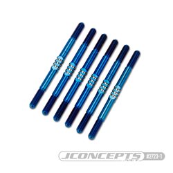 JConcepts - XRAY XB2 2024 3.5 x 55mm Fin Titanium turnbuckle set, 6pc. - Burnt Blue