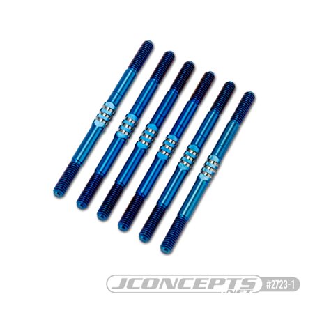 JConcepts - XRAY XB2 2024 3.5 x 55mm Fin Titanium turnbuckle set, 6pc. - Burnt Blue