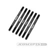 JConcepts - XRAY XB2 2024 3.5 x 55mm Fin Titanium turnbuckle set, 6pc. - Stealth Black