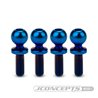 5.5 x 8mm revolved titanium ball-stud, burnt blue, 4pc.