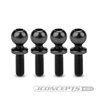 5.5 x 8mm revolved titanium ball-stud, stealth black, 4pc.