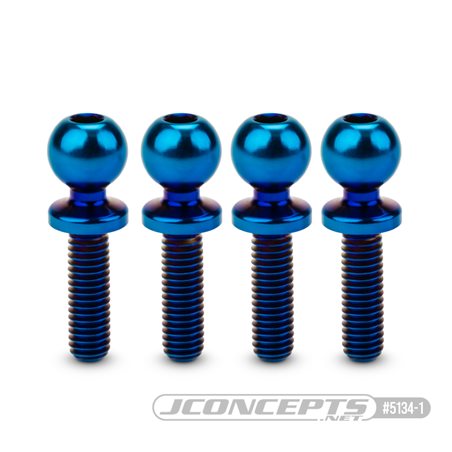 5.5 x 10mm revolved titanium ball-stud, burnt blue, 4pc.