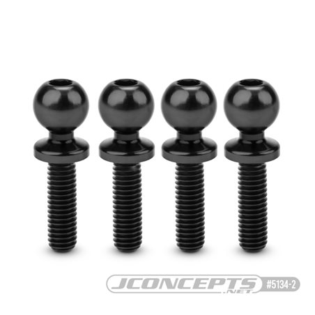 5.5 x 10mm revolved titanium ball-stud, stealth black, 4pc.