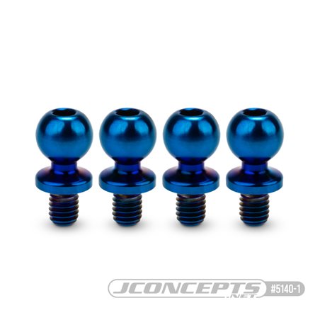 5.5 x 4mm revolved titanium ball-stud, burnt blue, 4pc.