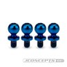 5.5 x 4mm revolved titanium ball-stud, burnt blue, 4pc.